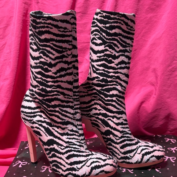 Kenzo X H&M Shoes - Kenzo X H&M Zebra Heeled Boots